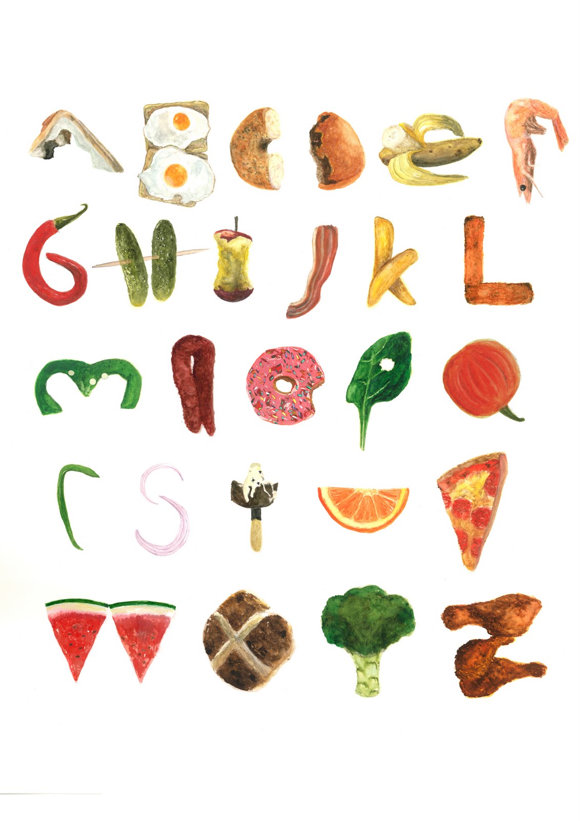 The Bookworm's Haven cute! Food Alphabet ))