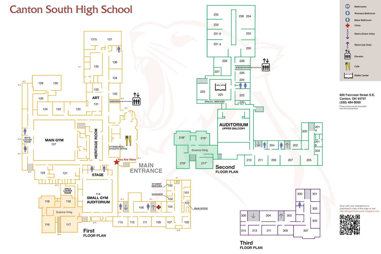 South Map Canton South High School layout