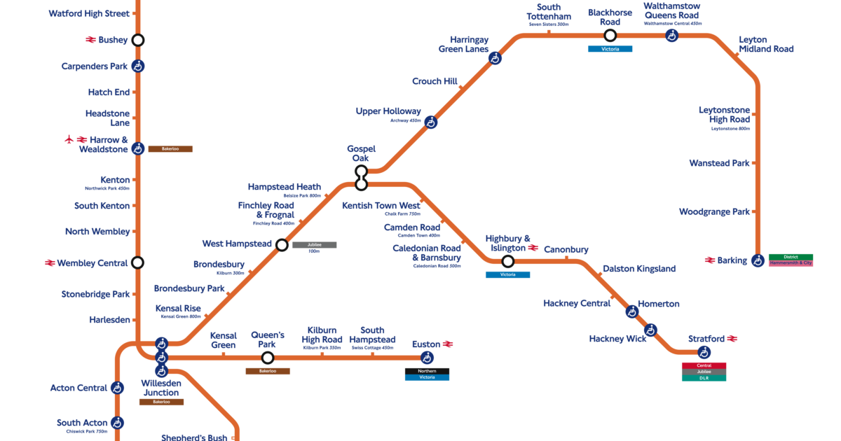 London Connections That London Overground interchange map