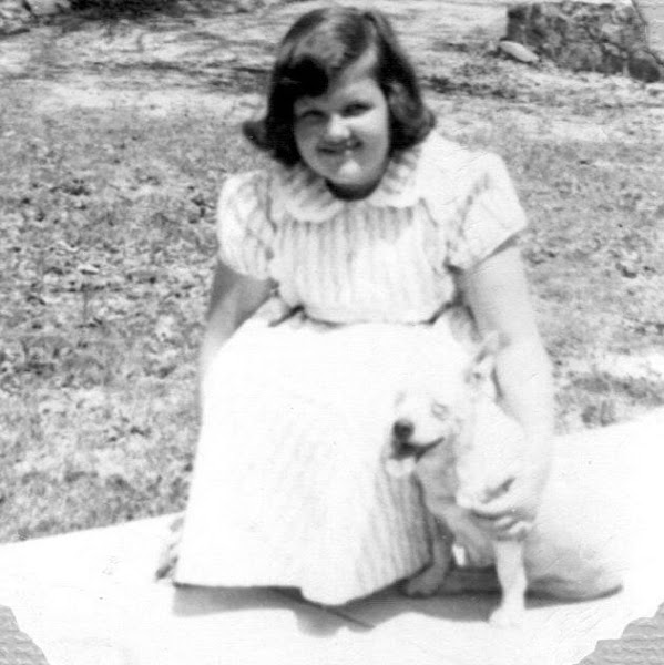 Glenda McWhirter with her dog, Sambo