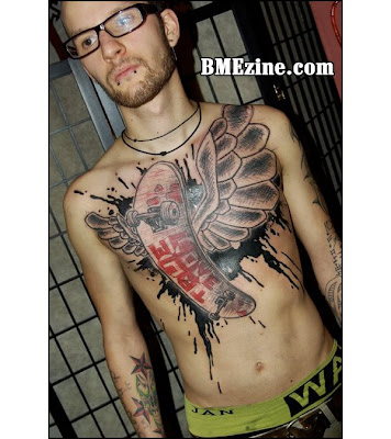 Wing Tattoos On Chest Cool Men