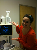 This is me showing off follicle images from our second IUI.