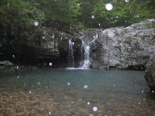 Waterfall in the rain