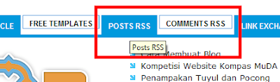 menampilkan posts rss dan comments rss pada blog