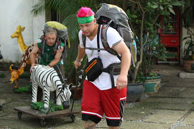 Please don't tell your mother I'm pushing a zebra's ass.