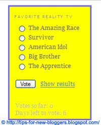 Customize and Modify Poll Widget