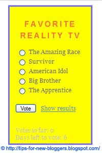 Customize and Modify Poll Widget