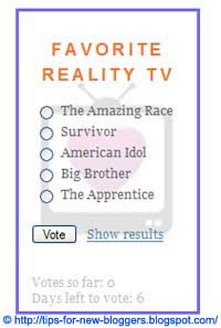 Customize and Modify Poll Widget