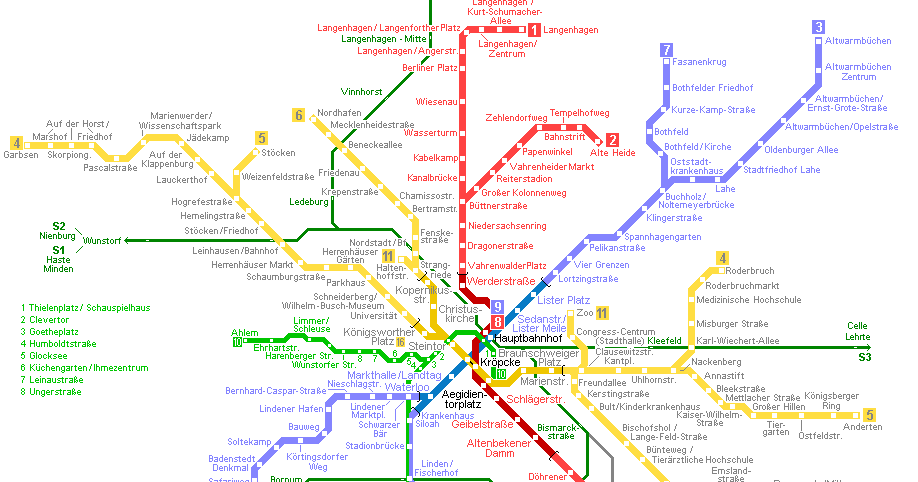 PLANOS DE METRO Hannover