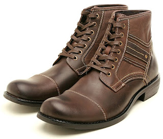 brown boots with white background