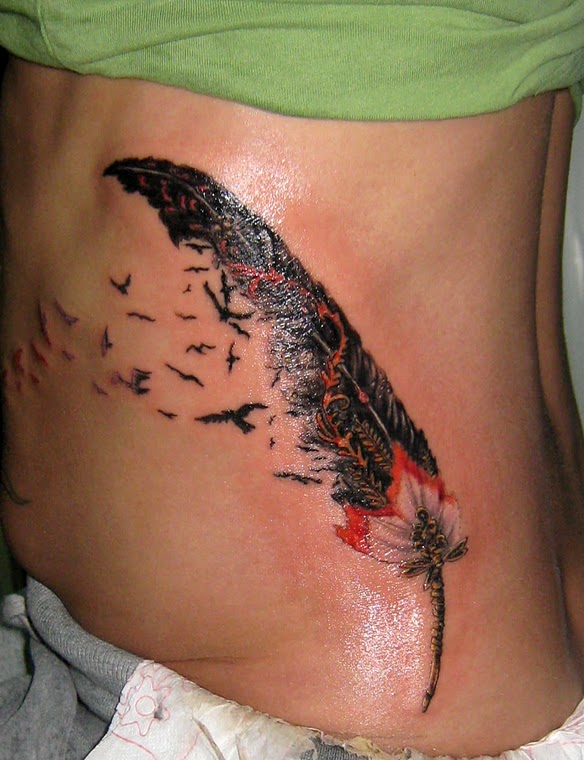 GOTHIC EAGLE FEATHER eagle feather tattoo. GOTHIC EAGLE FEATHER