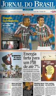A penúltima capa impressa do JB