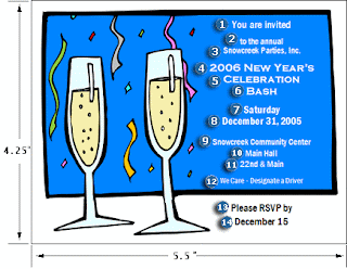 New Year's Party Invitation Card