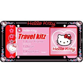 Sanrio Hello Kitty Car Accessories Combo Set -License Plate Frame
