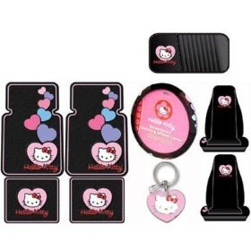 Sanrio Hello Kitty Car Accessories Combo Set