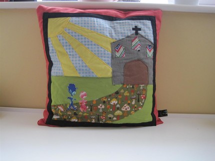 A search for cotton items turned up this unique wedding pillow from Barbara A search for cotton items turned up this unique wedding pillow from Barbara