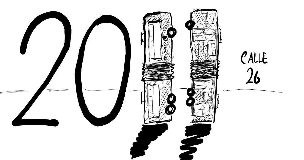 Dibujos de Pastico Transmilenio en la 26, en 2011