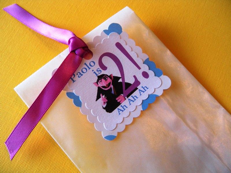 Custom Birthday Party Favor Bags and Signs