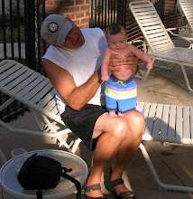 Getting ready to swim with grandpa!!