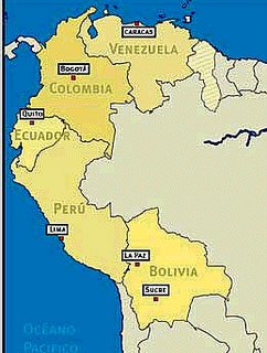 MAPA INTEGRACION ANDINA Mapa de la Integración Andina