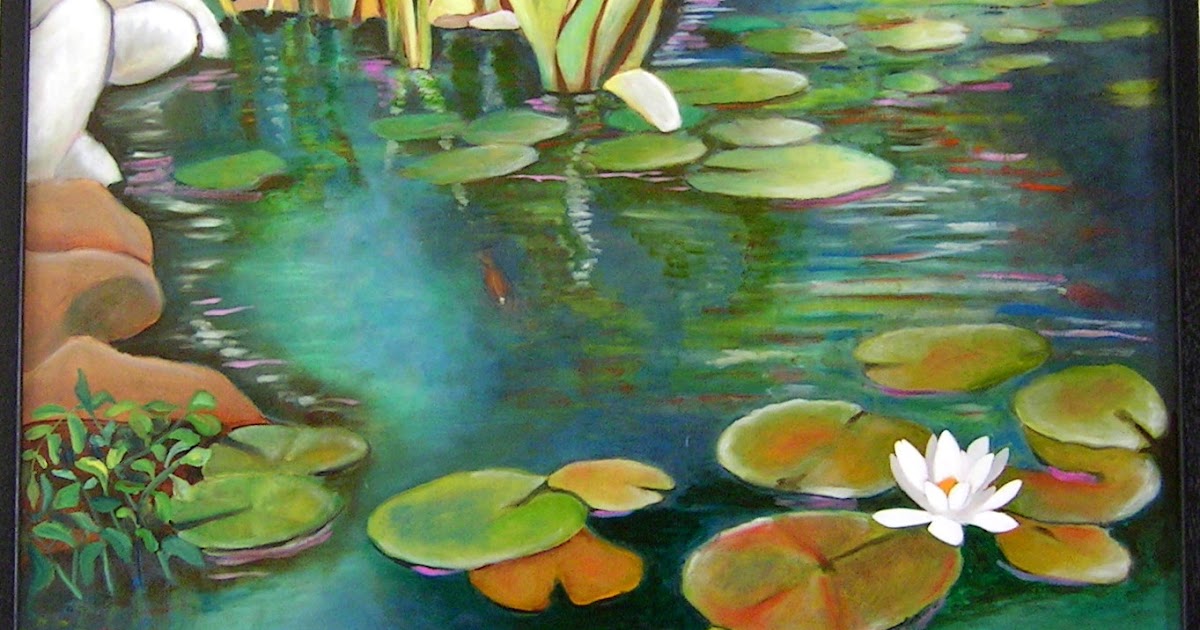 Malen! Teich mit Seerose