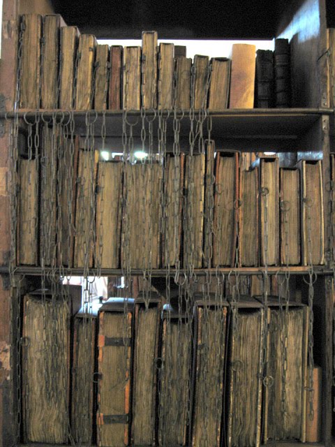 Hereford Cathedral Chained Library, Hereford, England (Rare books were once kept chained to the boo
