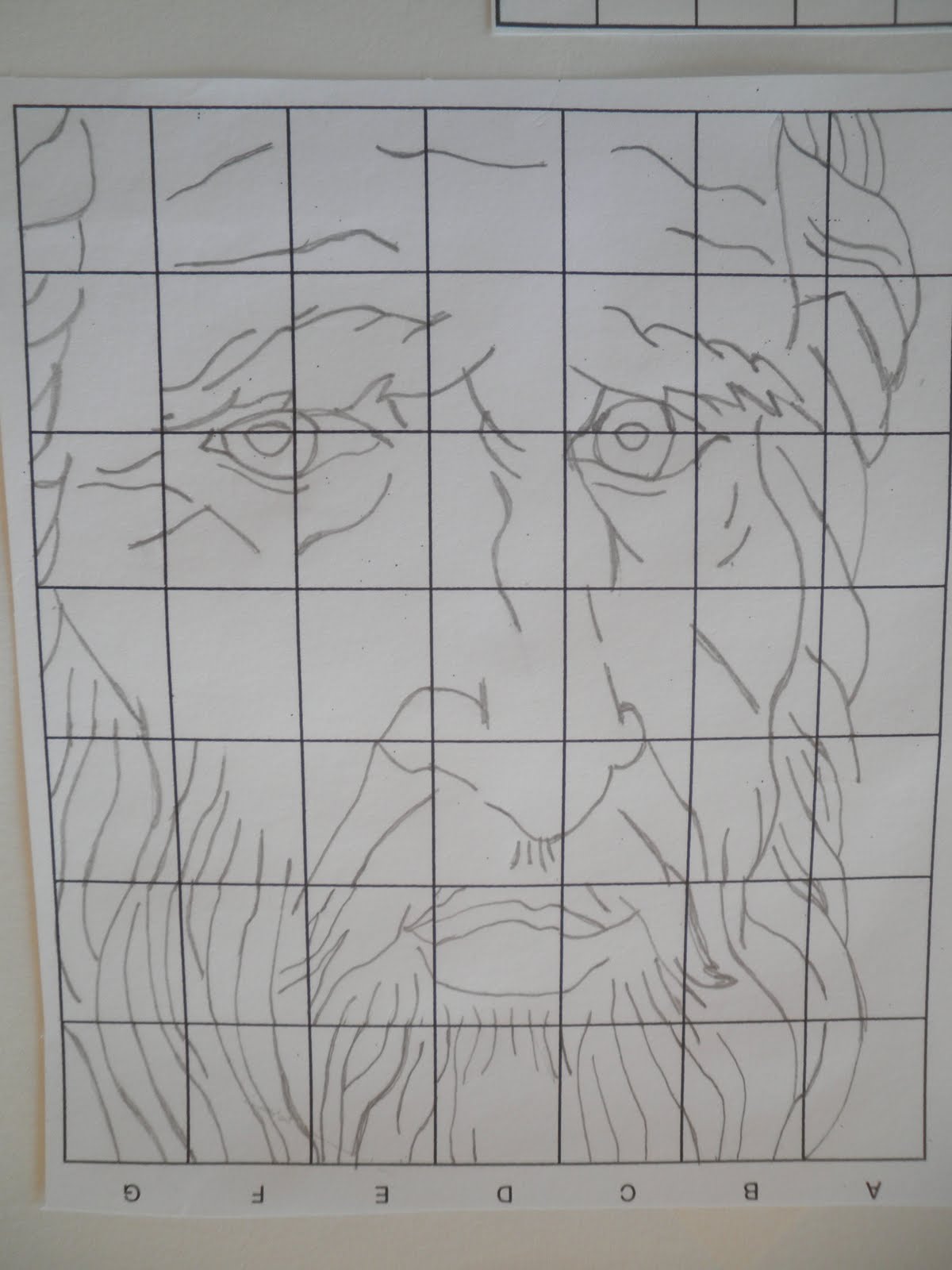 Drawing Using Grid Lines : Teaching art grid drawing