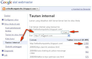 Melihat Backlink Blog Dari Webtool Google Melihat Backlink Blog Dari Webtool Google