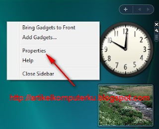 Sidebar windows vista