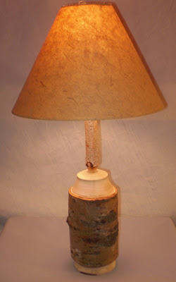 Caltha Designs Birch Bark Lamps Vintage Fishing Styles Cabin