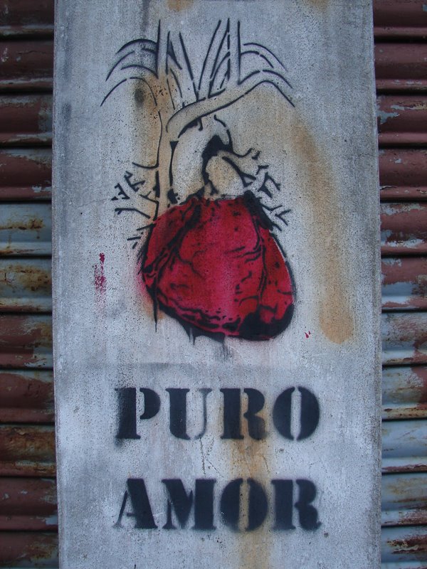 Pure Love anatomical heart stencil by Pampero STNCL