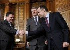 Mark Carney, Governor of the Bank of Canada, Stephen Harper, Jim Flaherty Mark Carney, Governor of the Bank of Canada, Stephen Harper, Jim Flaherty