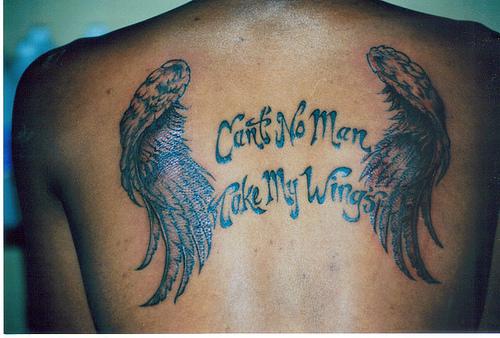 angel wings tattoo for men