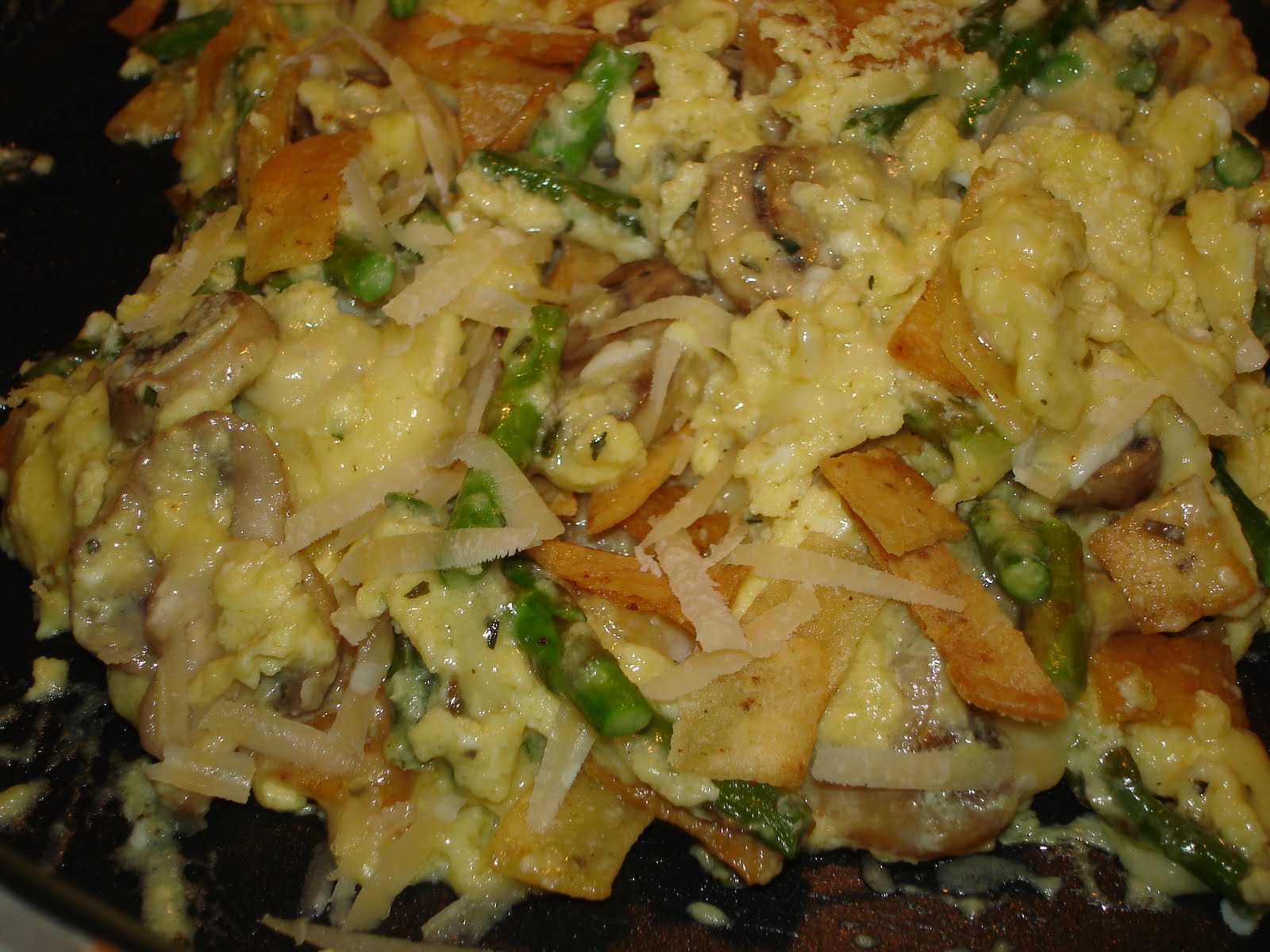 The Tiny Skillet Asparagus Mushroom Scramble