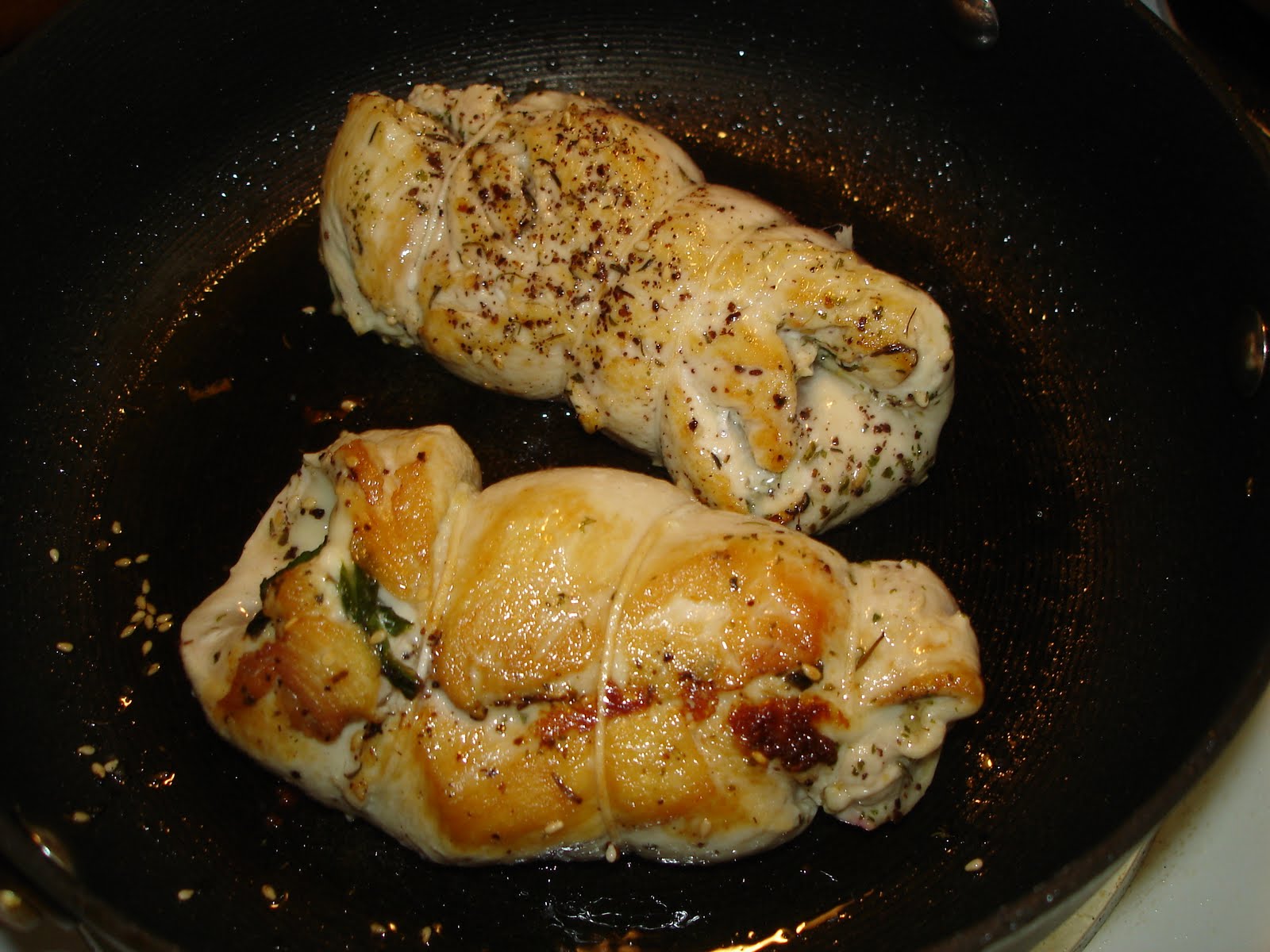 The Tiny Skillet Spinach and Feta Stuffed Chicken Breast