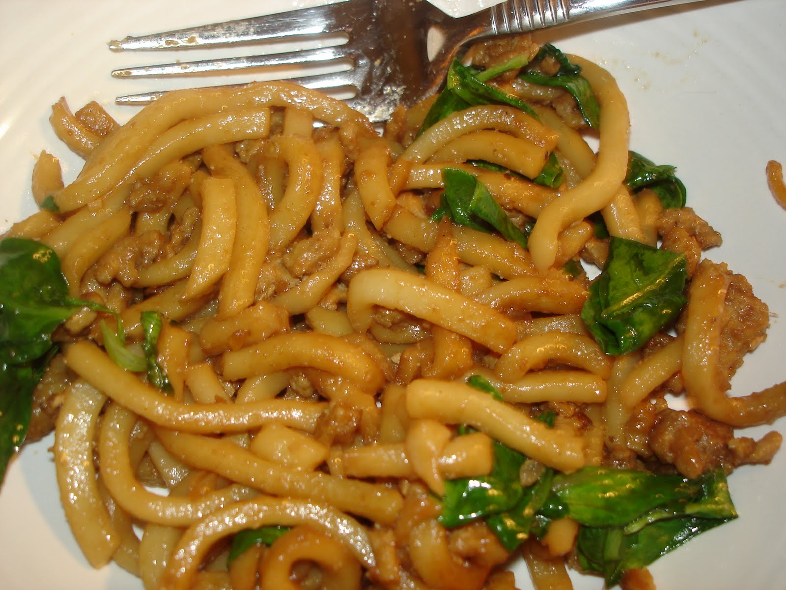 The Tiny Skillet Udon Noodles with Black Bean Sauce.