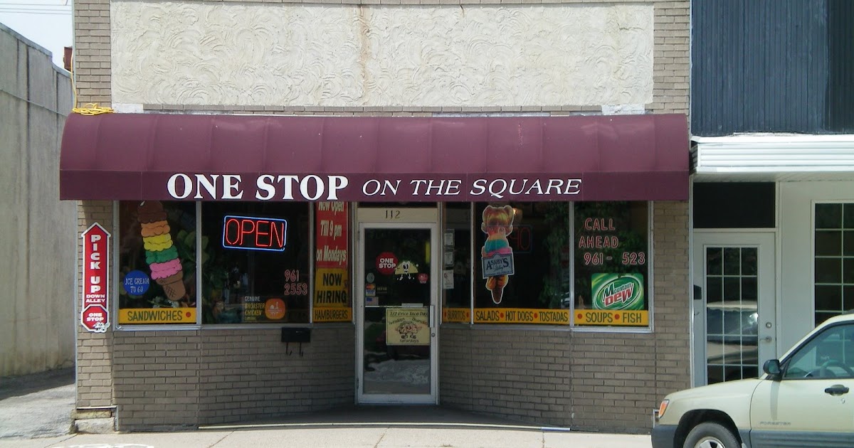 Des Loines One Stop Sandwich Shop on the Square in Indianola