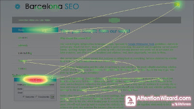 eyetracking on Home Page - Barcelona SEO Blog
