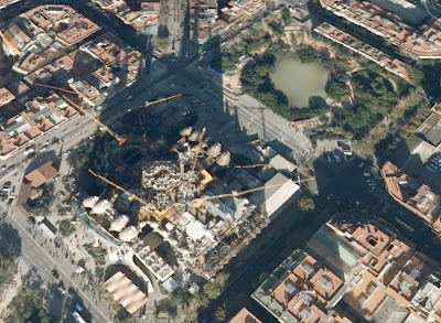 Google Earth Flat Image of Sagrada Familia - Barcelona Sights Blog