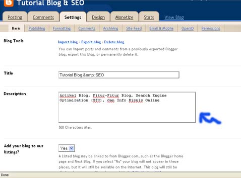 setting blog