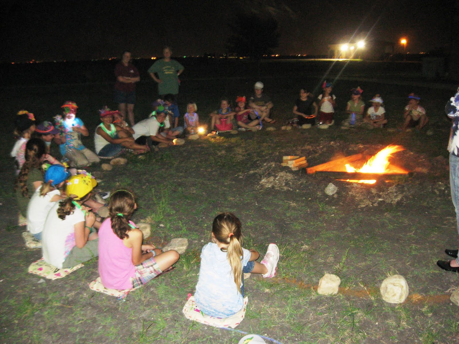 Girl Scouts Troop 9691 Learning about Camp Fire Safety... and Singing Songs