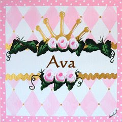 Personalized Children’s Wall Art princess+name+plaque Personalized Children’s Wall Art