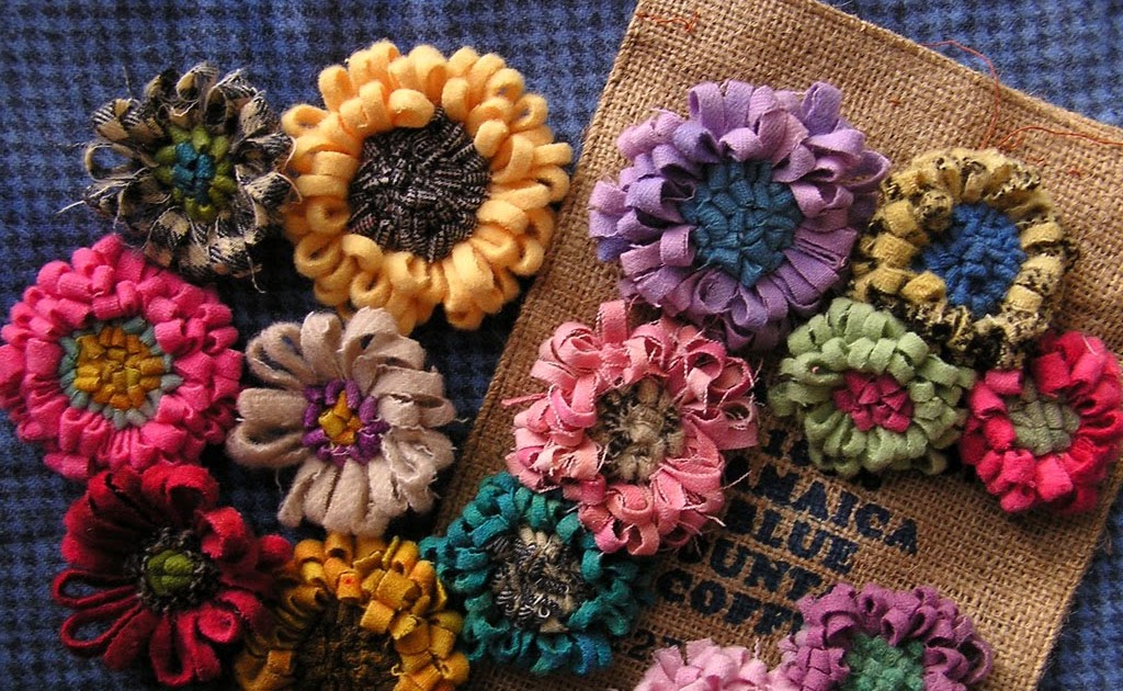 Autumn Hathaway Hooked Wool Flower Garden