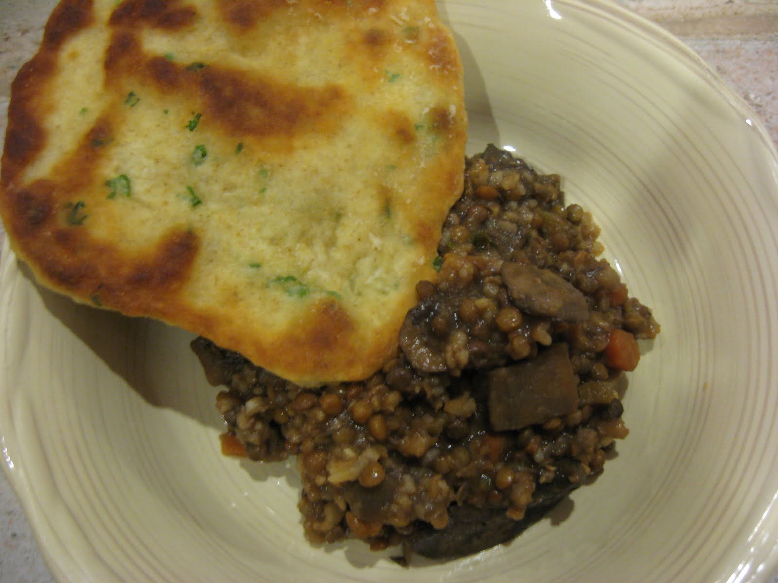 How does YOUR garden grow? Slow Cooker Lentils, Rice, and Eggplant