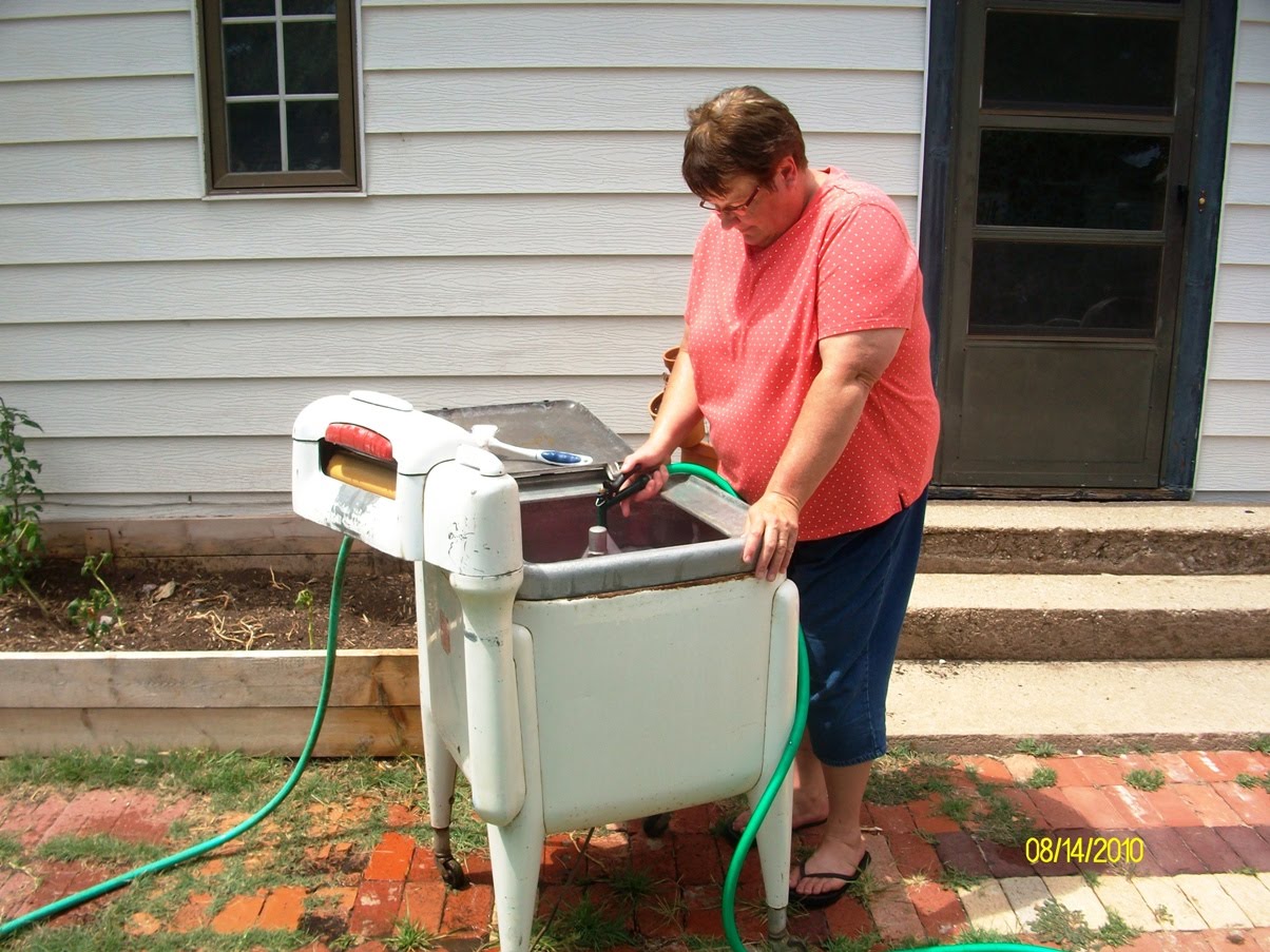 Doing my best for Him Using my new wringer washer