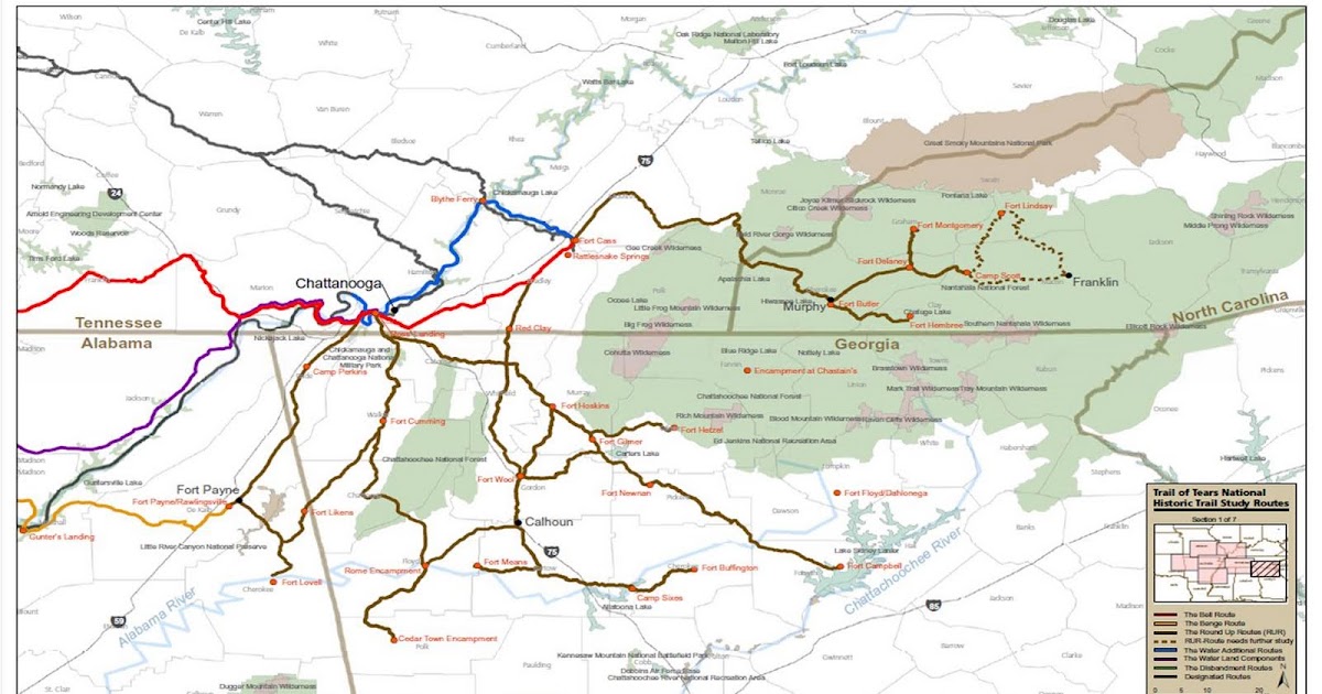 Trail Of Tears Map Tennessee Trail Of The Trail: The Trail Of Tears: The Latest Maps