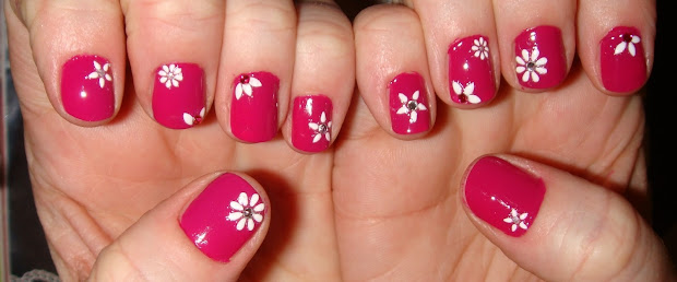 hot pink nail design - pccala