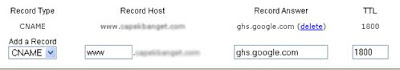 Setting Custom Domain Blogspot dari Name.com