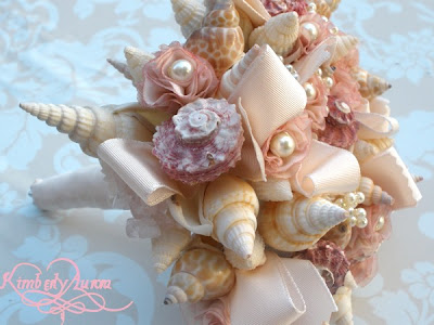 Or this beautiful bouquet of ribbon and sea shells Or this beautiful bouquet of ribbon and sea shells