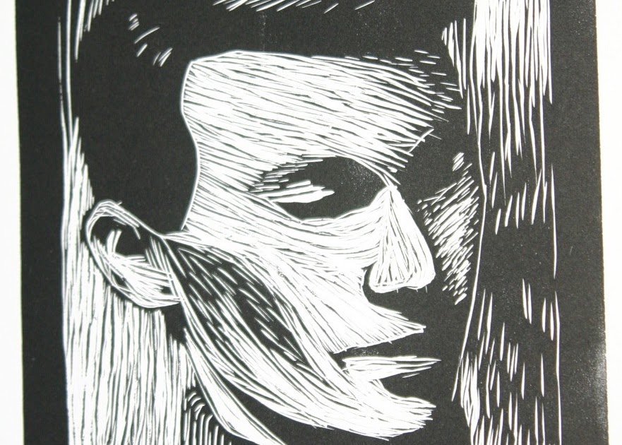 In Print Linocut Portrait
